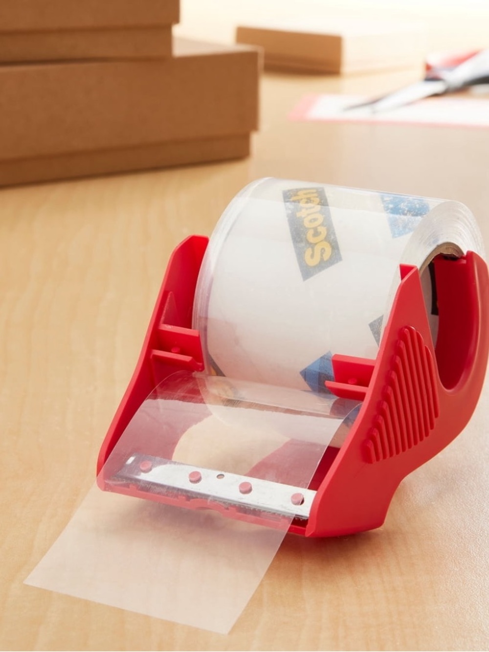 Scotch Heavy Duty Shipping Tape Dispenser with Red Handle - Picture 2 of 4
